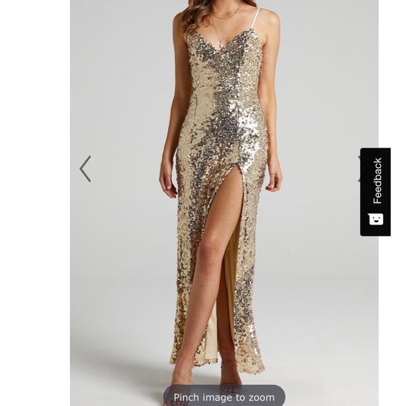 slim fit dress slacks Jovani 43623 Sequin Long High Slit Open Back Formal Prom Dress